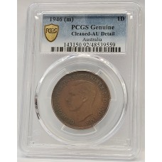 AUSTRALIA 1946 . ONE 1 PENNY . PCGS GRADED